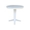 International Concepts 36 in. Solid Wood Round Top Pedestal Table with 12 in. Leaf - 36.1 in.High - Dining Height, White K08-36RXT-23B-36 - alternate 8